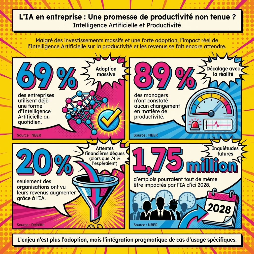IA et productivité : les entreprises peinent à constater un réel impact
