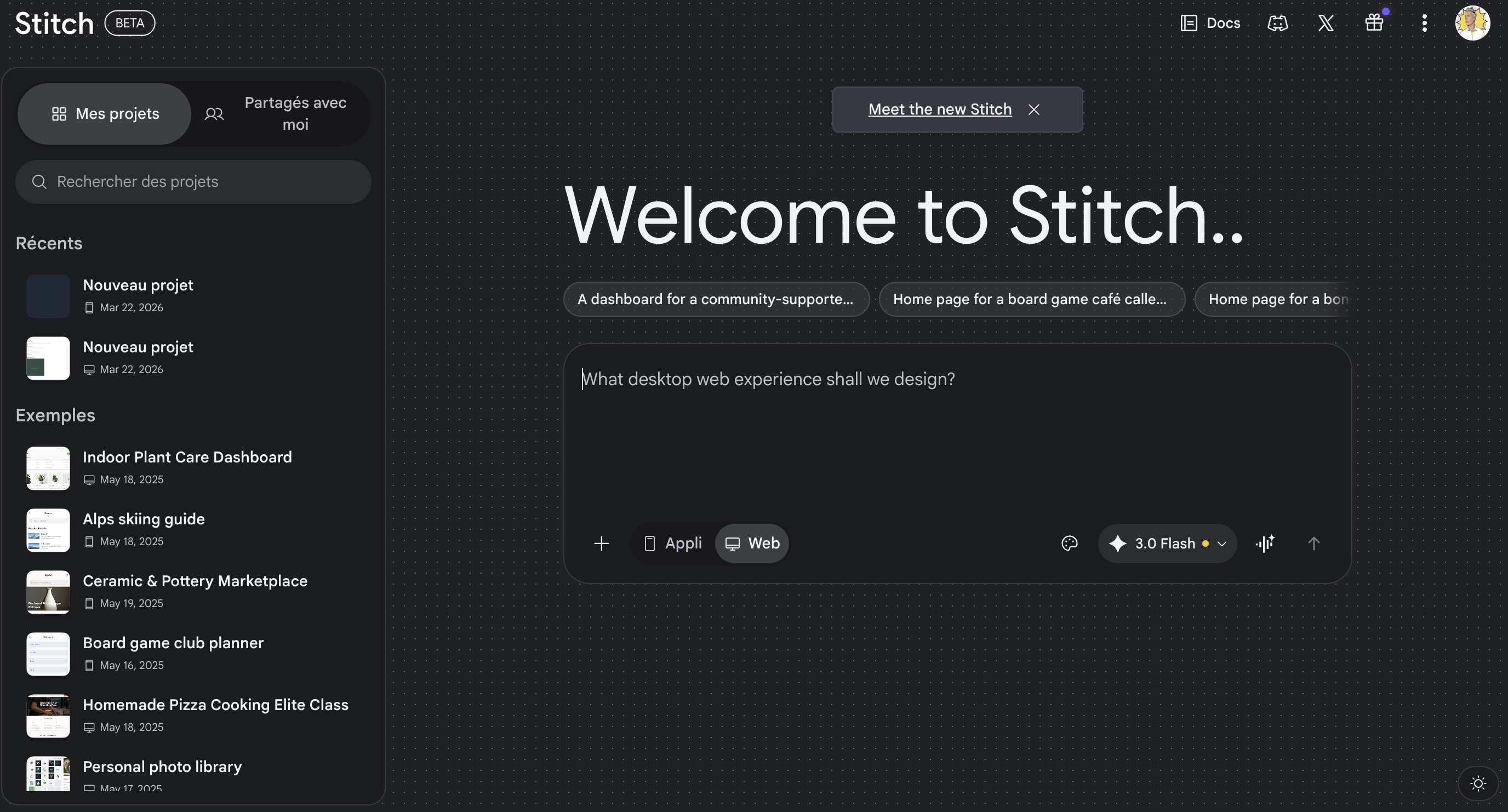 Stitch : le nouvel outil de design d&rsquo;interfaces de Google